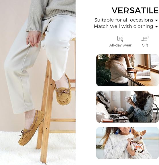Women’s Micro Suede Slippers with Faux Fur Lining