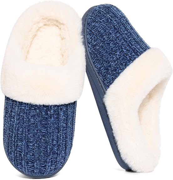 Warm Knit House Slippers for Women